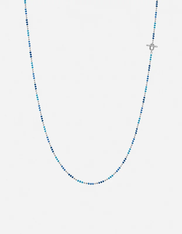 Buy More, Save More On Stunning Jewelry Pieces Orb 1.5mm Chain Necklace, Sterling Silver/Blue