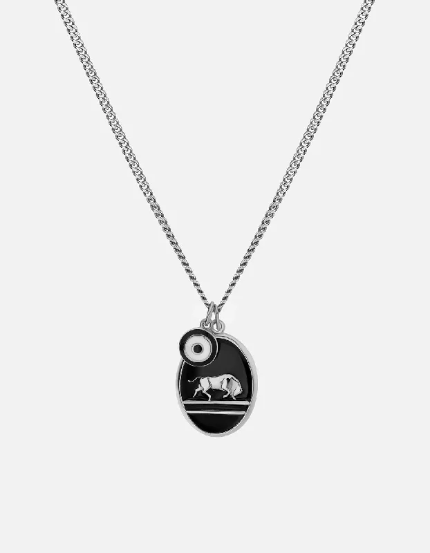Shop Dazzling Jewelry At The Best Prices Oxen Necklace, Sterling Silver/Black