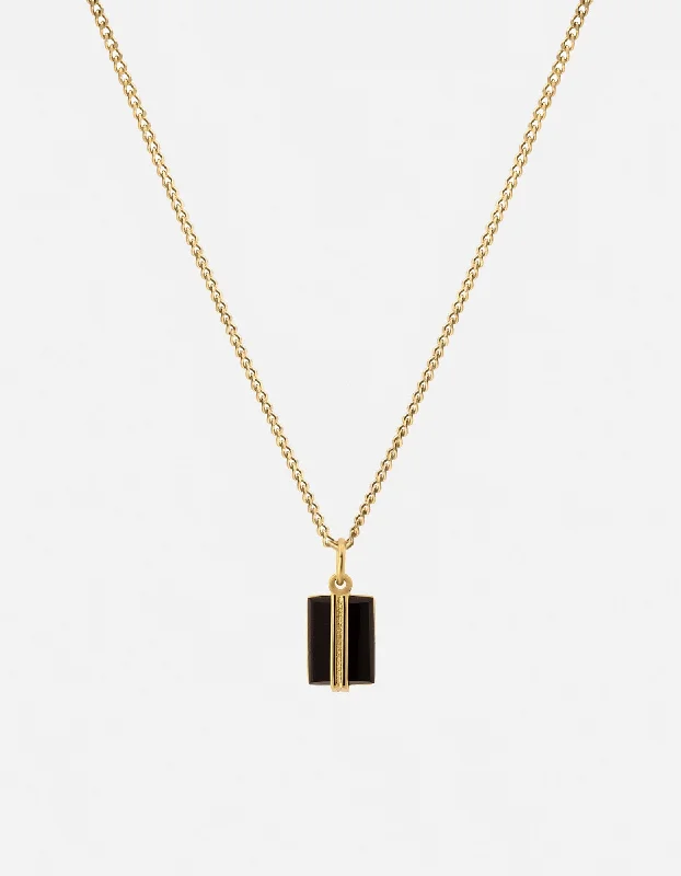 Seasonal Jewelry Deals – Elevate Your Style Paolo Onyx Necklace, Gold Vermeil