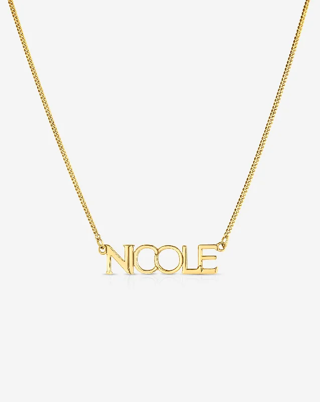 Personalized Block Name Necklace