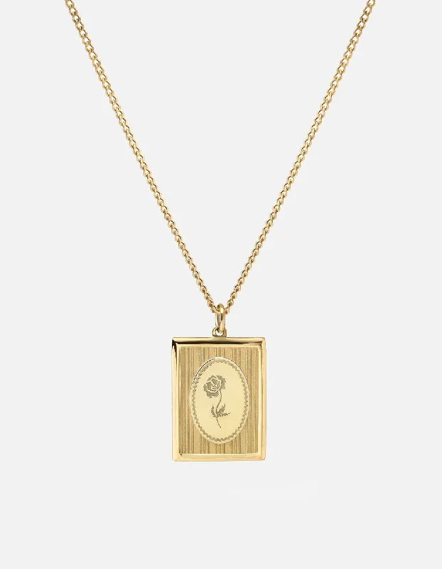 Limited-Time Offer On Elegant Jewelry Pieces Poppy Frame Necklace, Gold Vermeil