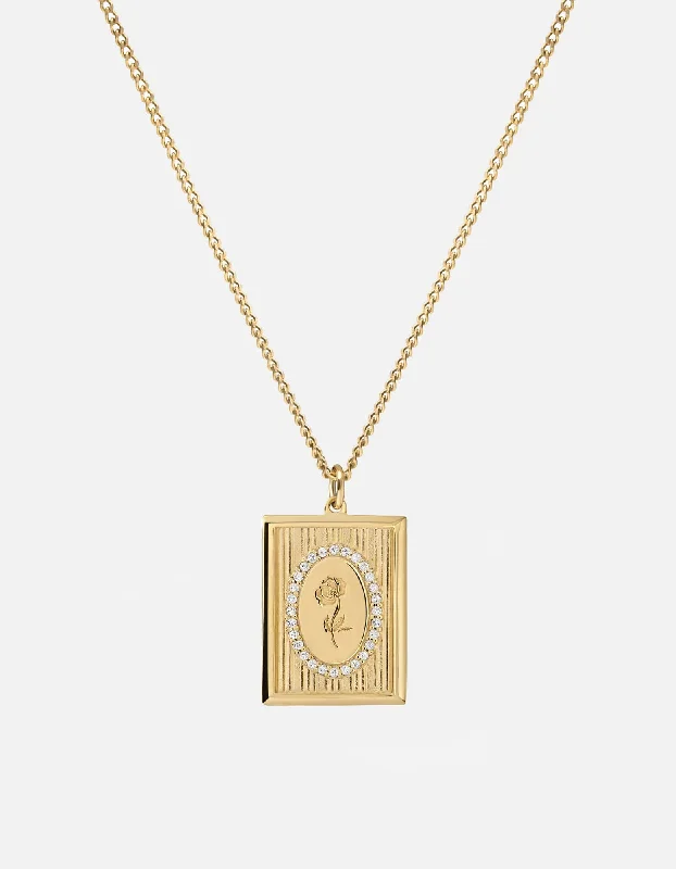 Limited-Stock Jewelry Sale – Once It's Gone, It's Gone Poppy Frame Necklace, Gold Vermeil/Sapphire Limited-Stock Jewelry Sale – Once It's Gone, It's Gone Poppy Frame Necklace, Gold Vermeil/Sapphire