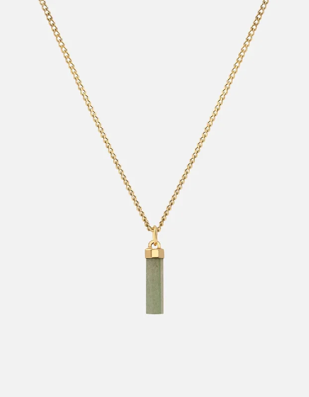 Discounted Jewelry For A Glamorous Look Remi Aventurine Necklace, Gold Vermeil