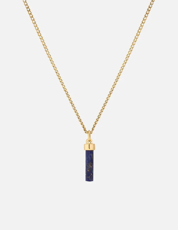 Classic And Modern Jewelry Styles On Sale Remi Lapis Necklace, Gold Vermeil