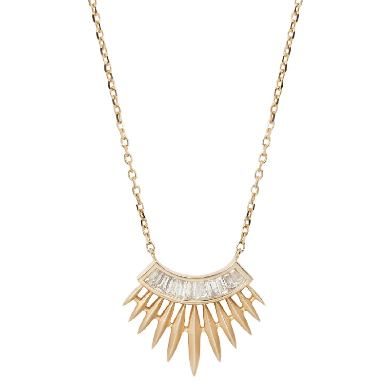 Rising Sun Diamond Necklace