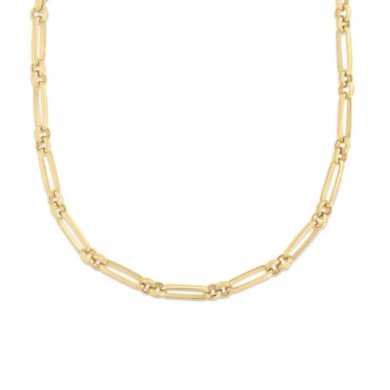 Gorgeous Jewelry, Limited-Time Savings Roberto Coin Oro Classic 18k Yellow Gold Oval & Round Link Necklace