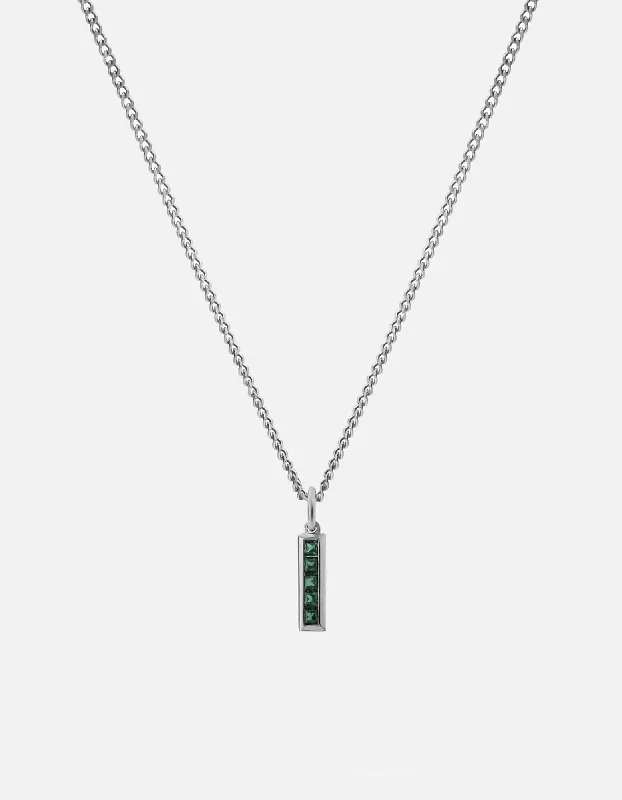 Exclusive Jewelry Sale – Shine For Less Slim Totem Agate Necklace, Sterling Silver