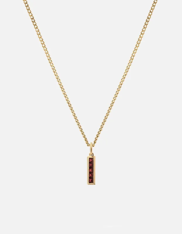 Exclusive Jewelry Discounts – Shop Now For Savings Slim Totem Garnet Necklace, Gold Vermeil