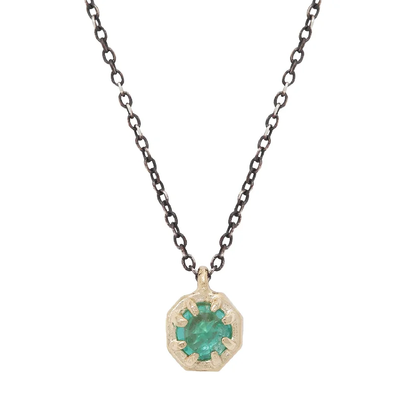 Personalized Engraved Jewelry For Meaningful Gifts Small Emerald Octagon Necklace