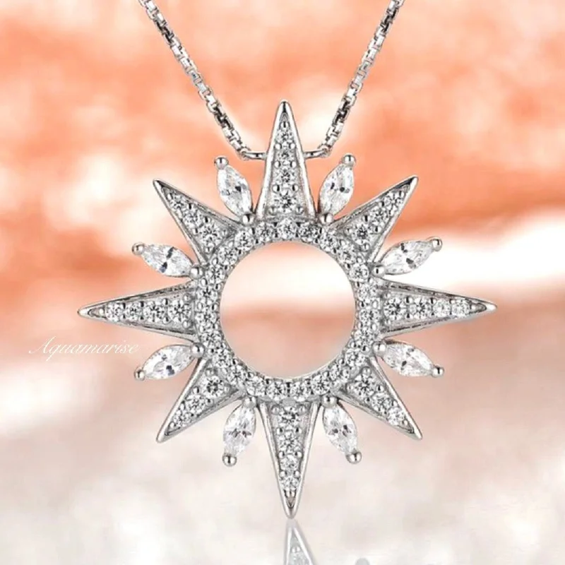 Flash Sale On Exquisite Jewelry – Don't Miss Out Starburst Diamond Necklace- Sterling Silver Flash Sale On Exquisite Jewelry – Don't Miss Out Starburst Diamond Necklace- Sterling Silver