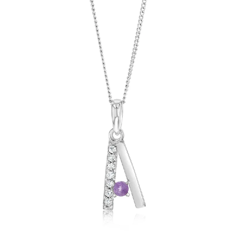 Jewelry Clearance Event – Stock Up Before It's Over Sterling Silver Amethyst And Cubic Zirconia Initial "A" Pendant Jewelry Clearance Event – Stock Up Before It's Over Sterling Silver Amethyst And Cubic Zirconia Initial "A" Pendant