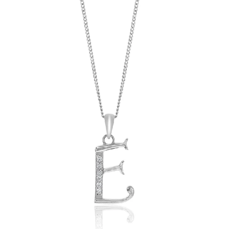 Exclusive Jewelry Bundles At Discounted Prices Sterling Silver Cubic Zirconia Cursive Initial "E" Pendant Exclusive Jewelry Bundles At Discounted Prices Sterling Silver Cubic Zirconia Cursive Initial "E" Pendant