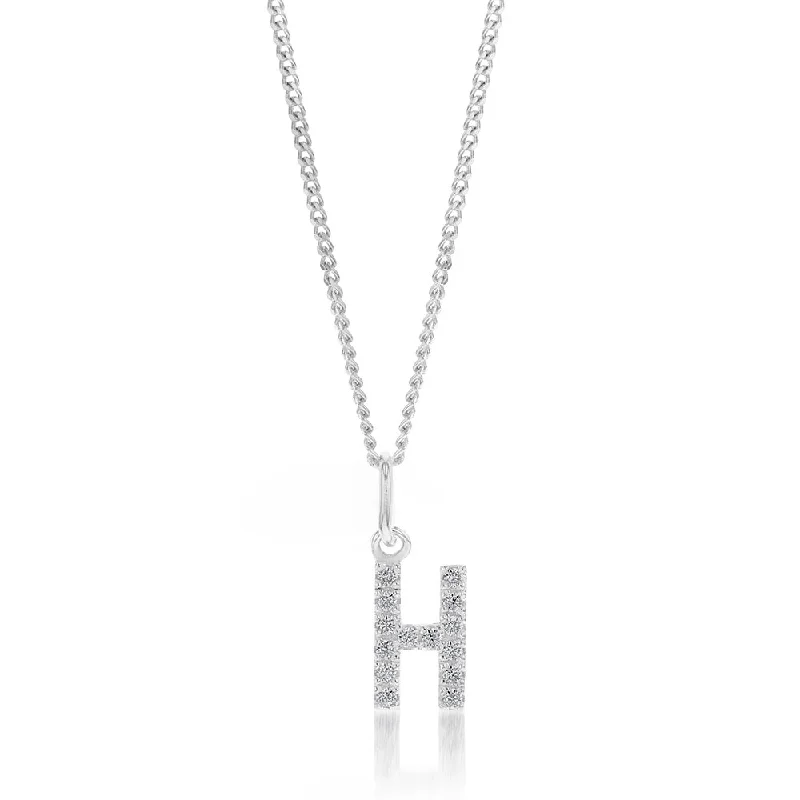 Best Jewelry Deals – Shop Premium Pieces At Great Prices Sterling Silver Cubic Zirconia Initial "H" Pendant Best Jewelry Deals – Shop Premium Pieces At Great Prices Sterling Silver Cubic Zirconia Initial "H" Pendant