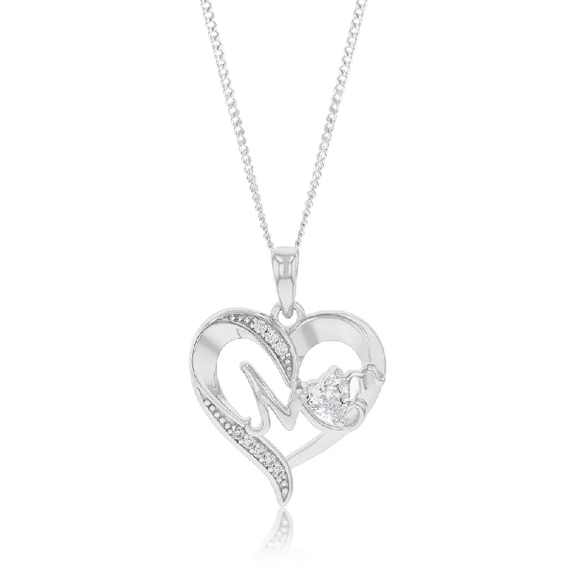 Bohemian-Inspired Jewelry For Free-Spirited Fashion Sterling Silver Fancy Heart Mom With Cubic Zirconia Pendant Bohemian-Inspired Jewelry For Free-Spirited Fashion Sterling Silver Fancy Heart Mom With Cubic Zirconia Pendant