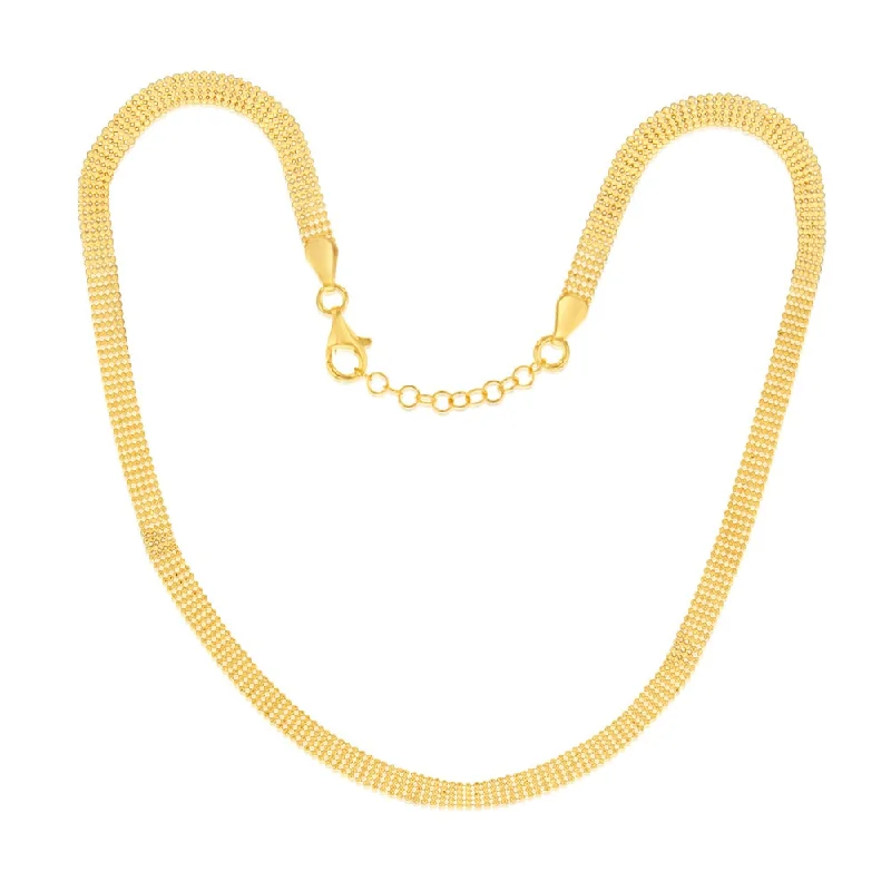 Premium Diamond Jewelry For Unforgettable Moments Sterling Silver Gold Plated Fancy 40cm Choker Chain Premium Diamond Jewelry For Unforgettable Moments Sterling Silver Gold Plated Fancy 40cm Choker Chain