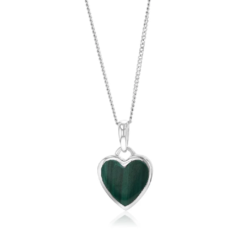 Buy More, Save More – Special Jewelry Discounts Sterling Silver Malachite Coloured Stone Heart Pendant Buy More, Save More – Special Jewelry Discounts Sterling Silver Malachite Coloured Stone Heart Pendant