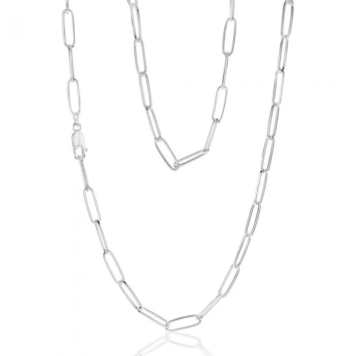 Exclusive Jewelry Bundles At Discounted Rates Sterling Silver Paperclip 70cm Chain