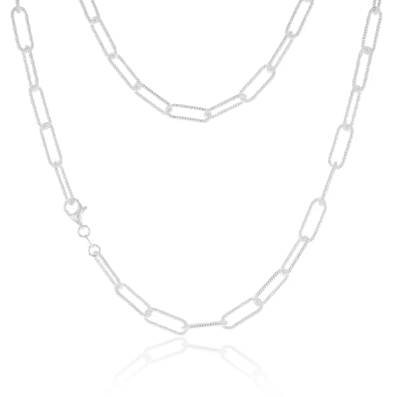 Jewelry Clearance Sale – Final Reductions Sterling Silver Patterned Paperclip 140 Gauge 45cm Chain Jewelry Clearance Sale – Final Reductions Sterling Silver Patterned Paperclip 140 Gauge 45cm Chain