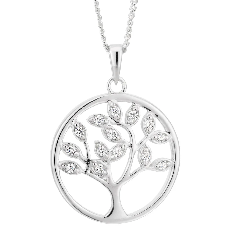 Elegant Jewelry, Exclusive Prices – Shop Now Sterling Silver Rhodium Plated Cubic Zirconia Tree of Life Pendant Elegant Jewelry, Exclusive Prices – Shop Now Sterling Silver Rhodium Plated Cubic Zirconia Tree of Life Pendant