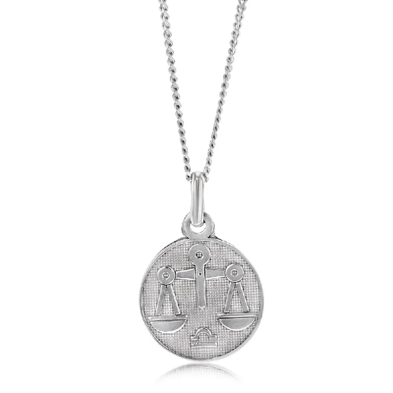 Exclusive Jewelry Offers – Shine For Less Sterling Silver Rhodium Plated Round Zodiac Libra Pendant Exclusive Jewelry Offers – Shine For Less Sterling Silver Rhodium Plated Round Zodiac Libra Pendant
