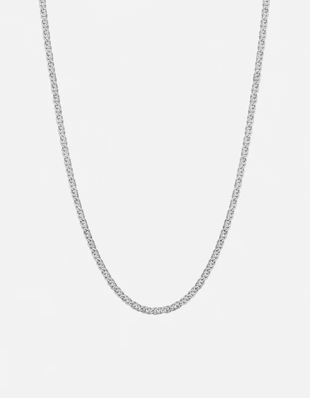 Premium Jewelry At Special Low Prices For A Limited Time Track Chain Necklace, Sterling Silver Premium Jewelry At Special Low Prices For A Limited Time Track Chain Necklace, Sterling Silver