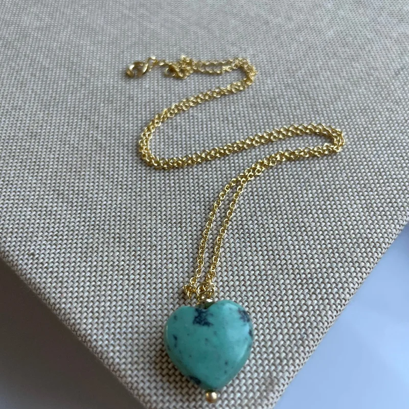 Dazzle In Elegance With Our Biggest Jewelry Sale Turquoise Heart Necklace