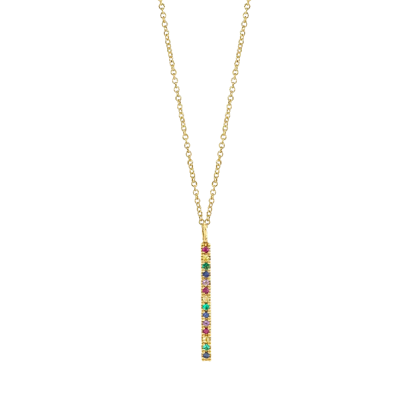 Gorgeous Jewelry, Limited-Time Savings Short Bar Rainbow Necklace
