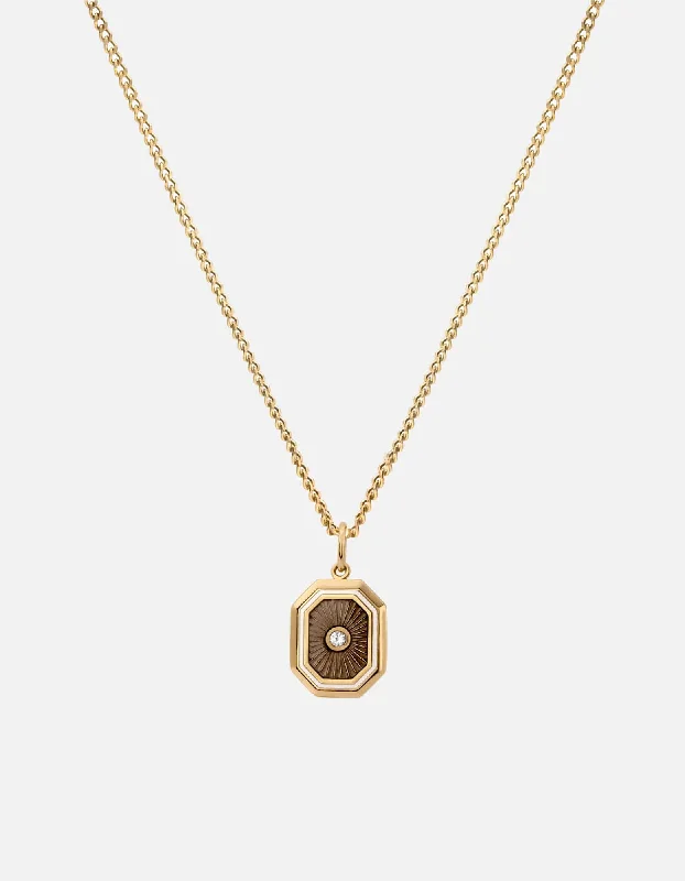 Luxury Handcrafted Jewelry For Elegant Looks Umbra Sapphire Necklace, Gold Vermeil/Black Luxury Handcrafted Jewelry For Elegant Looks Umbra Sapphire Necklace, Gold Vermeil/Black
