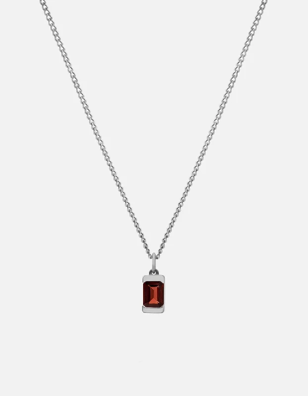 Exclusive Gemstone Jewelry At Special Prices Valor Garnet Necklace, Sterling Silver Exclusive Gemstone Jewelry At Special Prices Valor Garnet Necklace, Sterling Silver