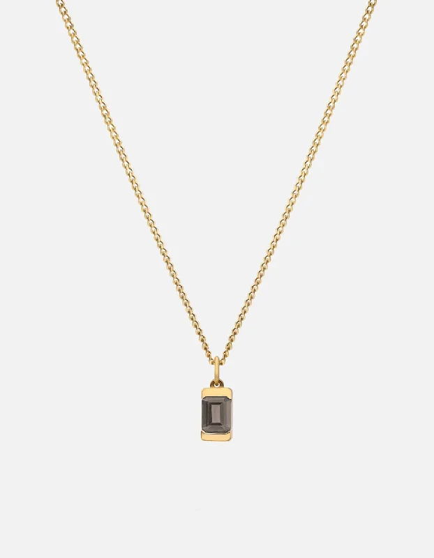 Affordable Luxury Jewelry For Every Occasion Valor Gray Topaz Necklace, Gold Vermeil Affordable Luxury Jewelry For Every Occasion Valor Gray Topaz Necklace, Gold Vermeil