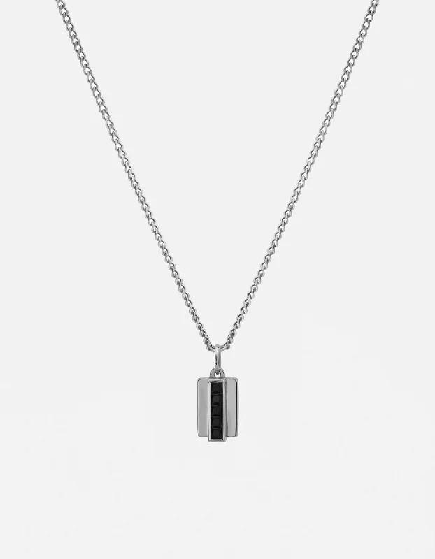 Shop Stylish Jewelry Now And Save Big Vertigo Onyx Necklace, Sterling Silver