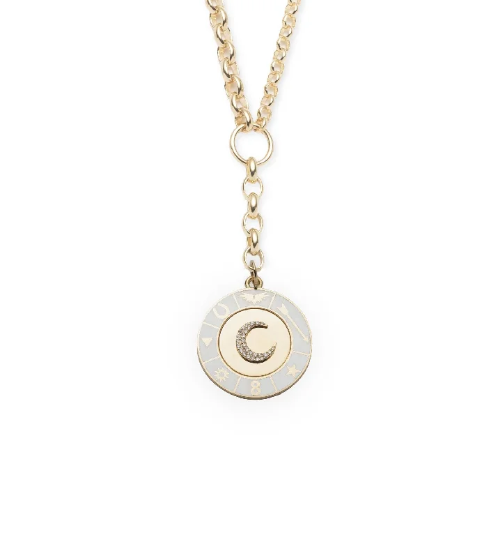 Fashion-Forward Geometric Jewelry For Contemporary Style White Crescent : Champleve Heavy Mixed Belcher Extension Chain Necklace Fashion-Forward Geometric Jewelry For Contemporary Style White Crescent : Champleve Heavy Mixed Belcher Extension Chain Necklace