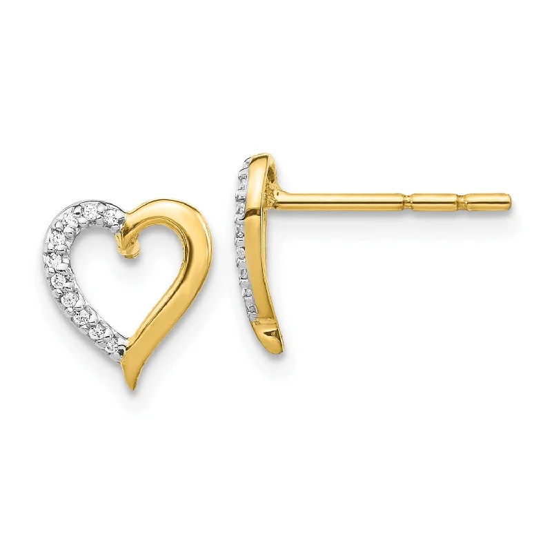 Best Jewelry Sale Prices – Limited-Time Offer 1/20 CTW Diamond Heart Earrings in 14KT Yellow Gold Best Jewelry Sale Prices – Limited-Time Offer 1/20 CTW Diamond Heart Earrings in 14KT Yellow Gold