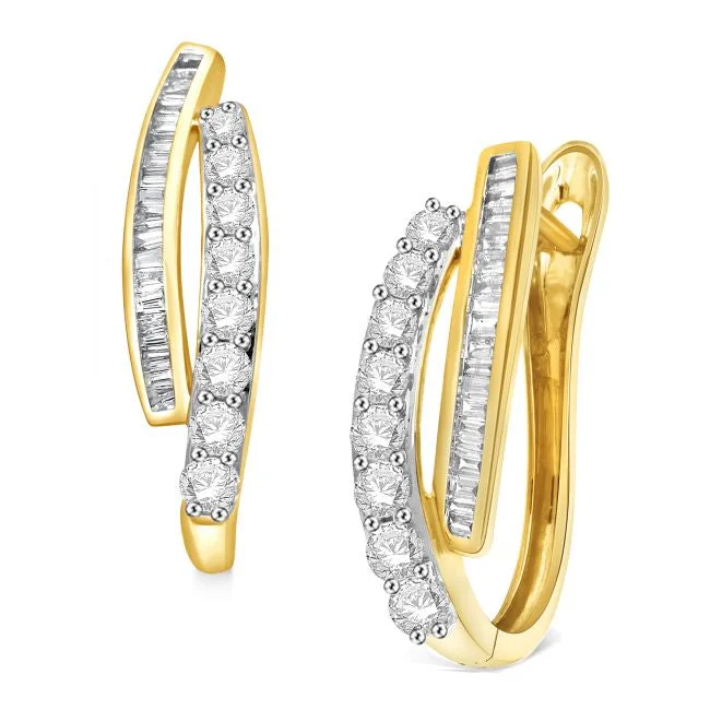 Elegant Jewelry, Exclusive Prices – Shop Now 1 CTW Diamond Hoop Earrings in 10KT Yellow Gold Elegant Jewelry, Exclusive Prices – Shop Now 1 CTW Diamond Hoop Earrings in 10KT Yellow Gold