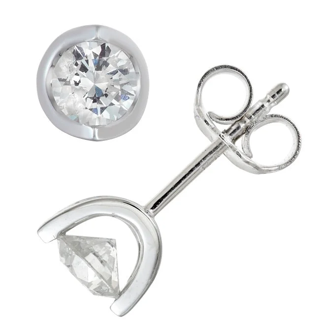Personalized Jewelry Sale – Unique Pieces At Great Prices 1 CTW Diamond Solitaire Stud Tension Set Earrings in 14KT White Gold Personalized Jewelry Sale – Unique Pieces At Great Prices 1 CTW Diamond Solitaire Stud Tension Set Earrings in 14KT White Gold