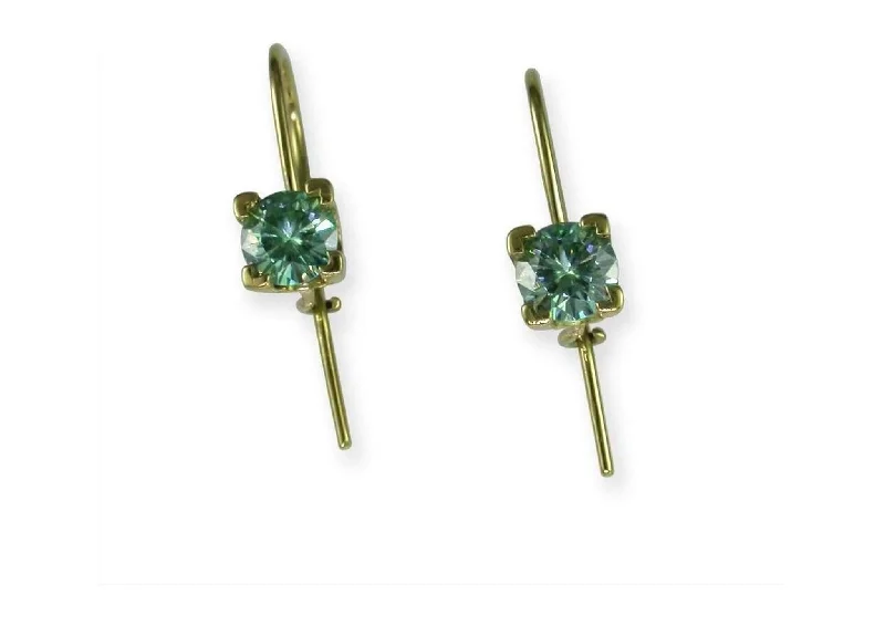 Timeless Jewelry At Special Discount Rates Green Moissanite Hook Earrings, Yellow Gold Timeless Jewelry At Special Discount Rates Green Moissanite Hook Earrings, Yellow Gold