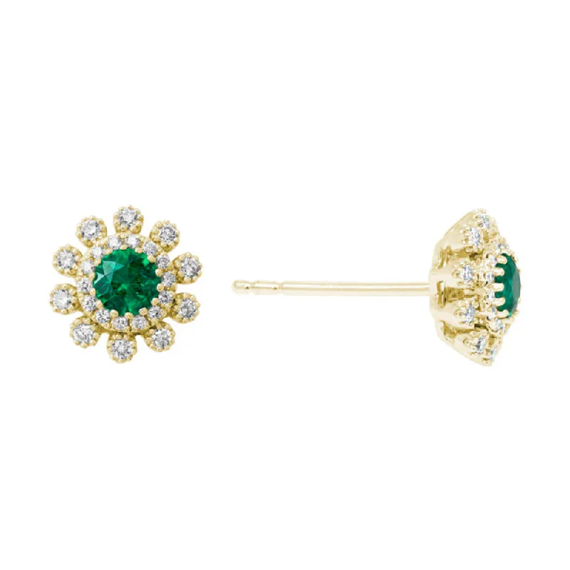 Buy More, Save More On Stunning Jewelry Designs 14k Diamond and Emerald Stud Earrings Buy More, Save More On Stunning Jewelry Designs 14k Diamond and Emerald Stud Earrings