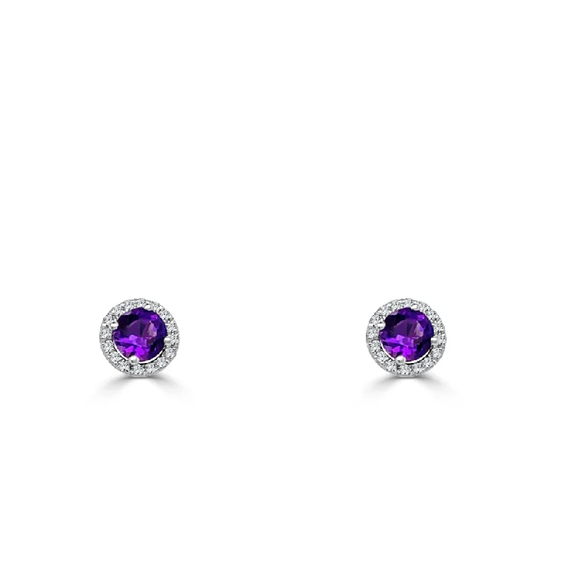 Special Jewelry Deals – Upgrade Your Collection 14k Gold 5mm Amethyst & Diamond Stud Earrings Special Jewelry Deals – Upgrade Your Collection 14k Gold 5mm Amethyst & Diamond Stud Earrings