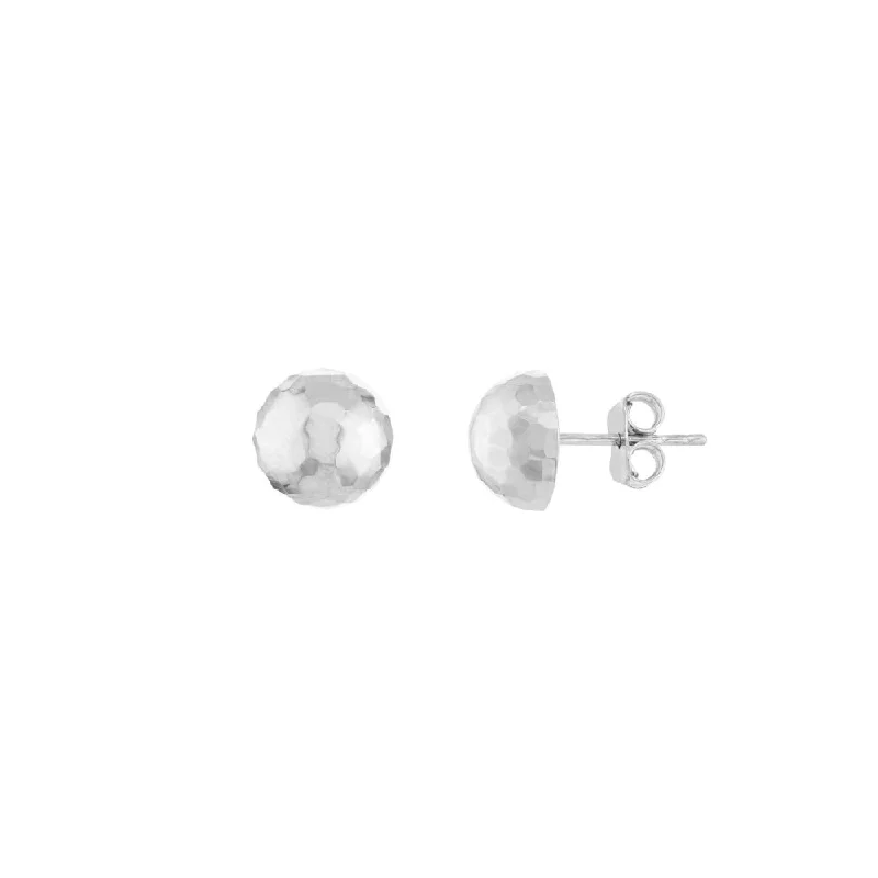 Huge Savings On Timeless Jewelry Collections 14k White Gold Textured Dome Stud Earrings Huge Savings On Timeless Jewelry Collections 14k White Gold Textured Dome Stud Earrings