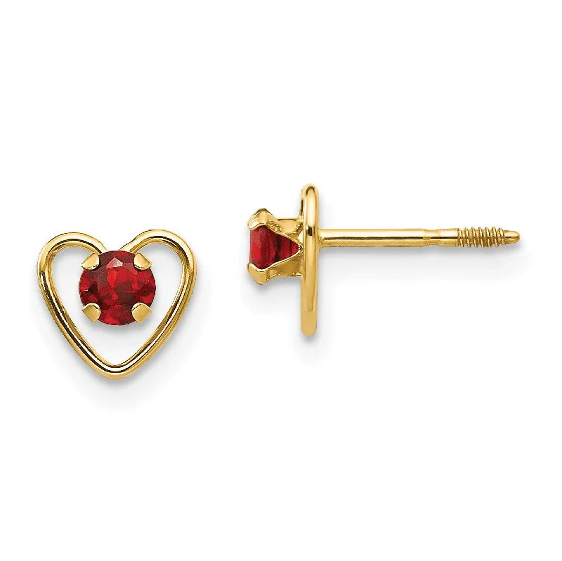 Jewelry Deals That Sparkle – Shop Today 14KT Yellow Gold 3MM Round Garnet 6MM Heart Childrens Birthstone Earrings Jewelry Deals That Sparkle – Shop Today 14KT Yellow Gold 3MM Round Garnet 6MM Heart Childrens Birthstone Earrings