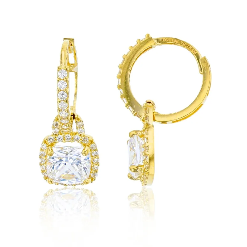 Exclusive Online Discounts On Stylish Jewelry 14KT Yellow Gold 6MM Cushion Cubic Zirconia Drop & Dangle Huggie Earrings Exclusive Online Discounts On Stylish Jewelry 14KT Yellow Gold 6MM Cushion Cubic Zirconia Drop & Dangle Huggie Earrings