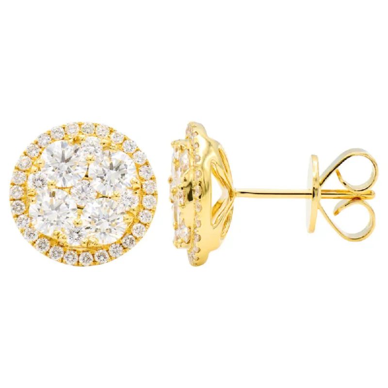 Limited-Stock Jewelry Clearance – Grab Your Favorites Now 18k Diamond Cluster Stud Earrings Limited-Stock Jewelry Clearance – Grab Your Favorites Now 18k Diamond Cluster Stud Earrings
