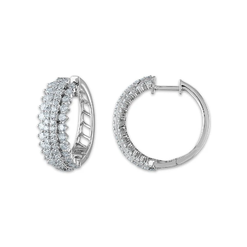 Seasonal Jewelry Deals – Elevate Your Style Signature EcoLove 2 CTW Lab Grown Diamond Hoop Earrings in 14KT White Gold Seasonal Jewelry Deals – Elevate Your Style Signature EcoLove 2 CTW Lab Grown Diamond Hoop Earrings in 14KT White Gold