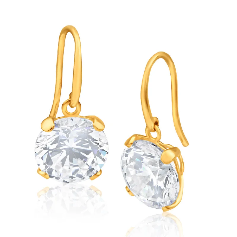 Stunning Jewelry At Even More Stunning Prices 9ct Alluring Yellow Gold Cubic Zirconia 10mm Drop Earrings Stunning Jewelry At Even More Stunning Prices 9ct Alluring Yellow Gold Cubic Zirconia 10mm Drop Earrings