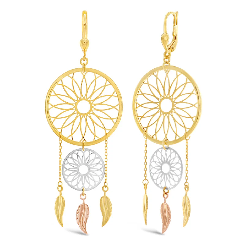 Don't Miss These Dazzling Jewelry Discounts 9ct Gold Filled Two Tone Double Dream Catcher Earrings Don't Miss These Dazzling Jewelry Discounts 9ct Gold Filled Two Tone Double Dream Catcher Earrings