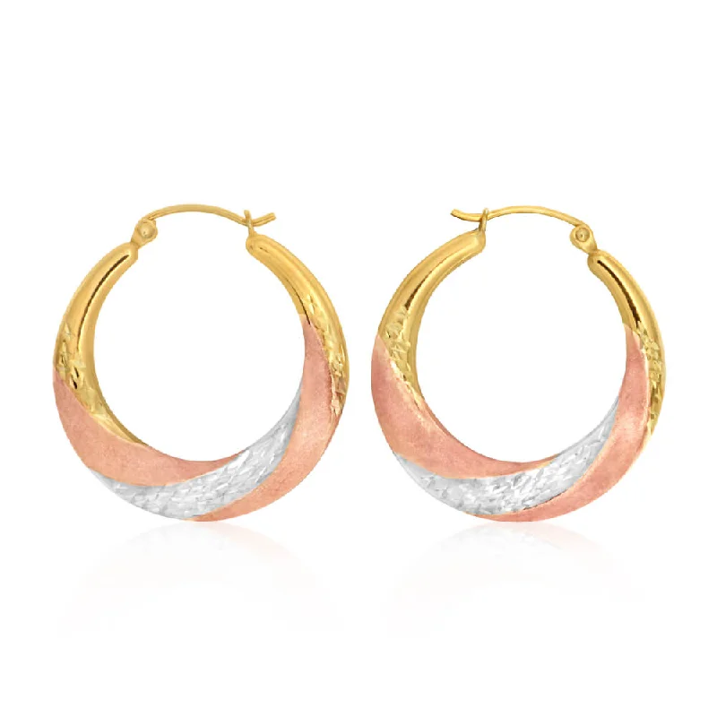 Waterproof Stainless Steel Jewelry For Lasting Beauty 9ct Mutli-tone Gold Silver Filled Creole 20mm Hoops Waterproof Stainless Steel Jewelry For Lasting Beauty 9ct Mutli-tone Gold Silver Filled Creole 20mm Hoops