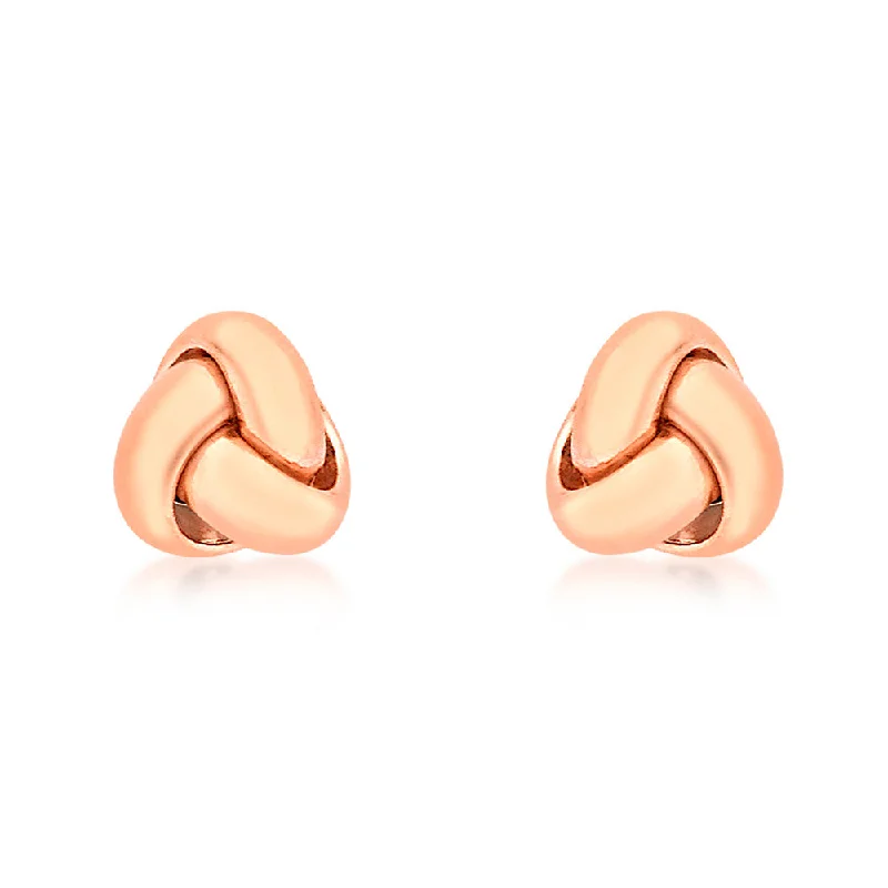 Sparkle On A Budget – Fine Jewelry For Less 9ct Rose Gold Tiny Tri Knot Stud Earring Sparkle On A Budget – Fine Jewelry For Less 9ct Rose Gold Tiny Tri Knot Stud Earring