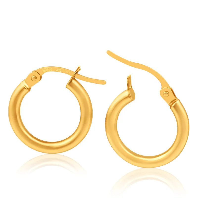 Limited-Stock Jewelry Sale – Once It's Gone, It's Gone 9ct Yellow Gold 10mm Plain Hoop Earrings Italian Made Limited-Stock Jewelry Sale – Once It's Gone, It's Gone 9ct Yellow Gold 10mm Plain Hoop Earrings Italian Made