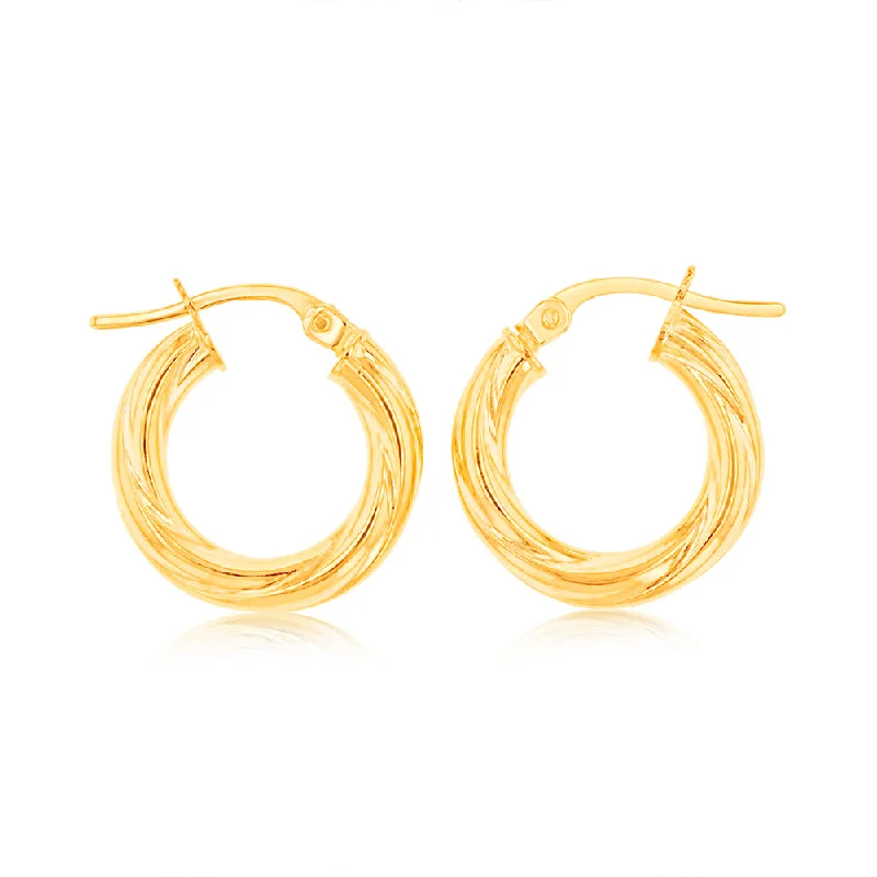 Modern Jewelry At Exclusive Discounts – Shop Today 9ct Yellow Gold 10mm Small Twist Hoop Earrings Modern Jewelry At Exclusive Discounts – Shop Today 9ct Yellow Gold 10mm Small Twist Hoop Earrings