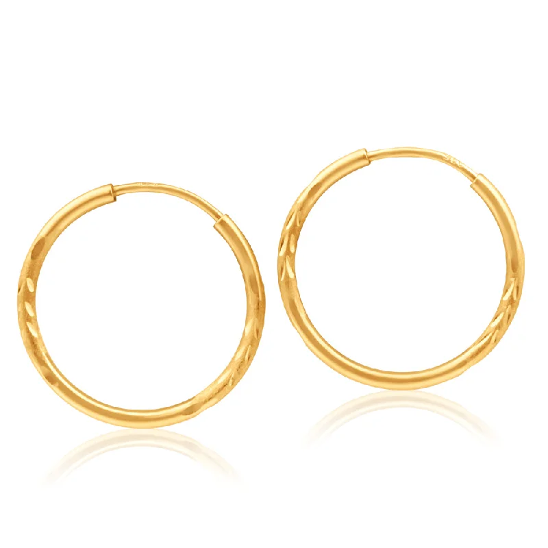 Elegant Jewelry, Exclusive Prices – Shop Now 9ct Yellow Gold 13mm Hoop Earrings